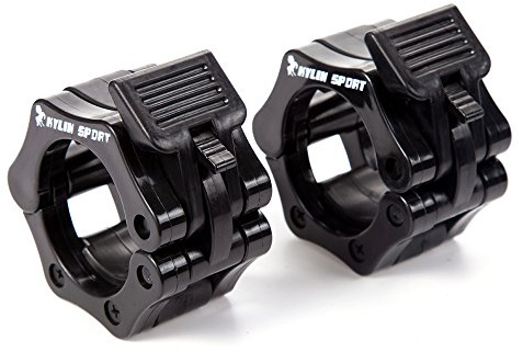 KYLIN SPORT 1 Paar 5,1 cm ABS-Verschlusskragen Klemmhaken Griff mit Schnellentriegelung, sicherer Schnappverschluss für Standard-olympische Langhanteln