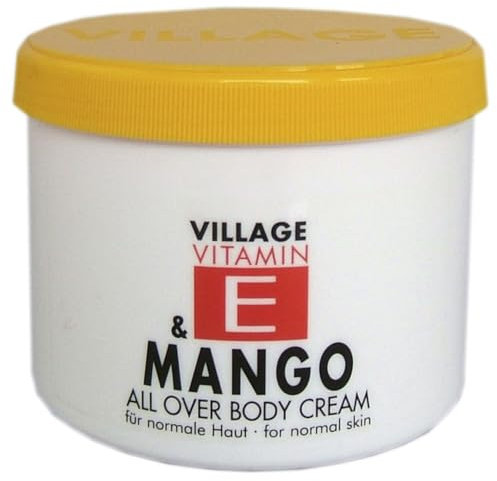 Village Cosmetics mit Vitamin E und Mango 500 ml (Körpercreme, Körperpflege, mit exotischen Mangoduft, zarte Haut) 950618