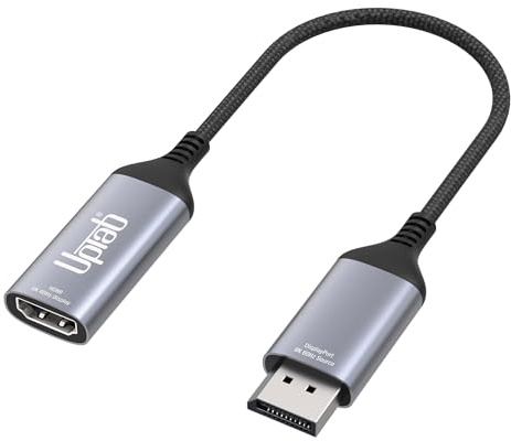 DisplayPort to HDMI Active Adapter with HDR Support Displays up to 4k at 60Hz with HDR High Dynamic Range - Connect PC or Tablet with DisplayPort to HDMI Enabled Monitor, TV or Projector Product Name | HDCP 2.3 support; RTX/AMD GPU compatible; PC or laptop to TV, monitor, projector; plug-and-play; gaming, home theater