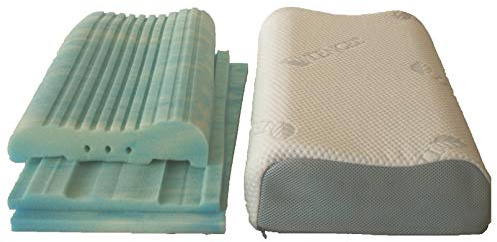Vario Vital Nackenkissen Kopfkissen Ortho Dreams Visco Gelschaum entspannter Nacken bequemes Kissen Allergiker geeignet - individuell einstellbar Höhe und Härtegrad