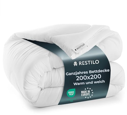 DecoKing Inez Couette Tempérée 200x200 cm pour lit 2 Personnes, Toutes Saisons Édredon Chaud hypoallergénique antiallergique, Couverture 100% Microfibre Öko Tex Standard