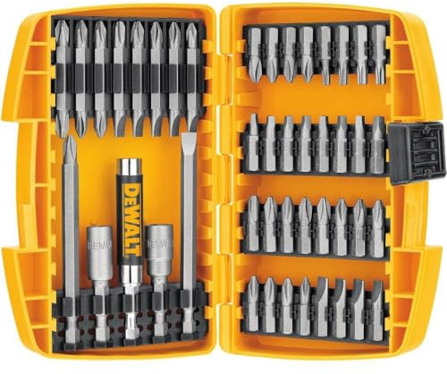 DEWALT Screwdriver Bit Set with Tough Case, 45-Piece (DW2166), Grey/Silver Screwdriving Set With Tough Case