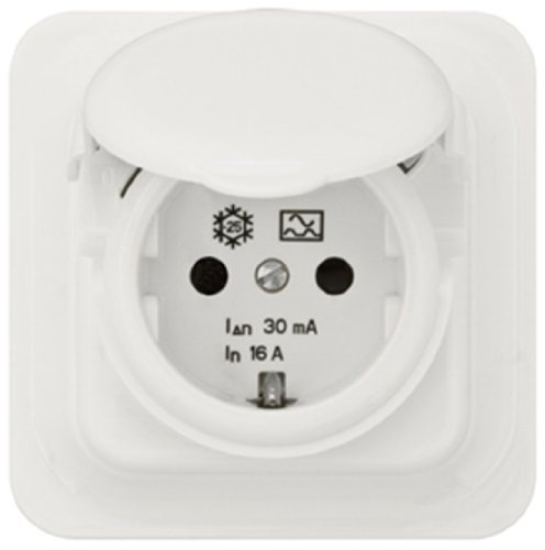 Gewiss GW95924 FI-Steckdose mit Abdeckung