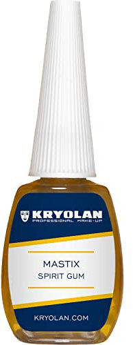 Kryolan Adhésif Mastix Spirit Gum 12ml - Adhésif professionnel pour cheveux, barbes et perruques - idéal pour le théâtre, le cinéma, Halloween, LARP & les maquillage artistique