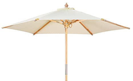 Kai Wiechmann Sonnenschirm 350 cm weiß stylisch Windauslass UPF 50