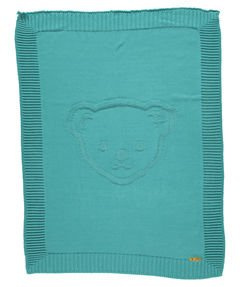 Steiff Babydecke Strickdecke Newborn in Türkis