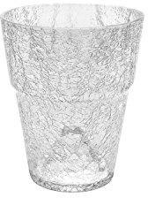 Blumentopf Orchideentopf Orchidee H 165 mm D 130 mm Glas Übertopf Kristall Glasscherben transparent