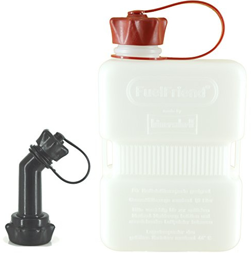 FuelFriend®-PLUS CLEAR 1,0 Liter - Klein-Benzinkanister Mini-Reservekanister + verschließbares Auslaufrohr