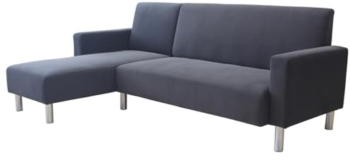 Habitat et Jardin Canapé d'angle Tissu réversible Rio - 4 Places - Gris