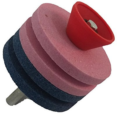 Euronovità EN-220094 - Piedra de amolar/afilar cuchillos y otros, para taladro, color celeste