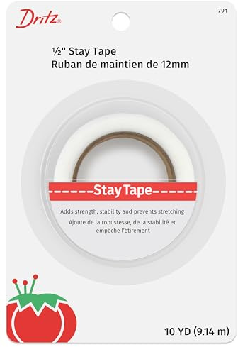 Dritz 791 Stay Tape, 1/2-Inch x 10-Yards , White
