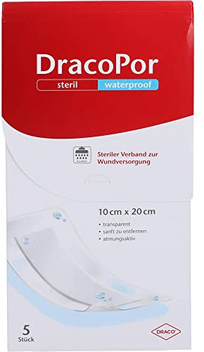 DRACOPOR waterproof Wundverband 10x20 cm steril, 80 g