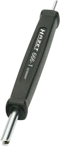 HAZET Ventildreher 666-1 I zum Ein- und Ausdrehen der Ventileinsätze in Reifenventilen und eindrücken des Ventilstiftes beim Ablassen der Luft z.B. an Pkw, Transportern und Nkw