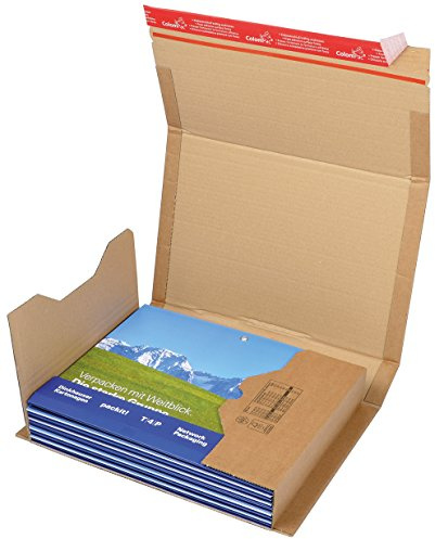ColomPac CP020.14 Wickelverpackung aus Wellpappe mit Selbstklebeverschluss und Aufreissfaden, braun