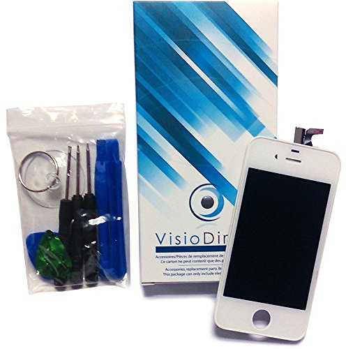 Visiodirect Ecran Complet pour iPhone 6S Blanc vitre Tactile + ecran LCD sur Chassis + Outils