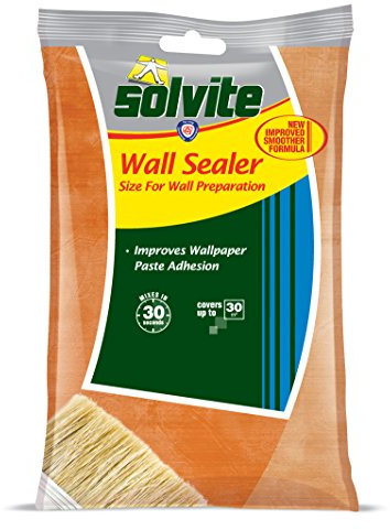 Solvite Wall Sealer, Wallpaper Prep, Improves Wallpaper Paste Adhesion, for Absorbent & Plastered Walls, Mixes in 30 seconds, Covers up to 30m2, 61g