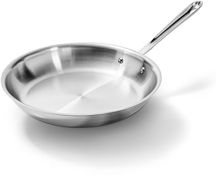 All-Clad D3® Stainless Steel 12 inch Frying Pan- Made in the USA- The Original Bonded Professional Cookware- Oven Safe & Induction Compatible