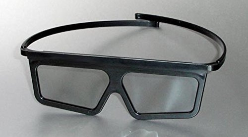 ScreenTech 10 Piezas Gafas 3D polarizadas, Lineal 45 Grados, plástico Negro, no Plegable, Tipo Theme-Park