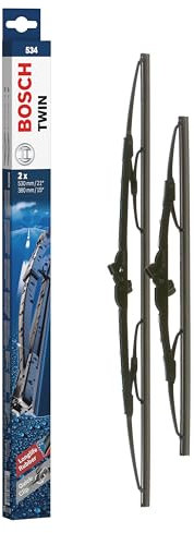 Bosch Balai d'Essuie-Glace Conventionnel Twin 534, Longueur: 530mm/380mm − 1 Paire de Balais avant