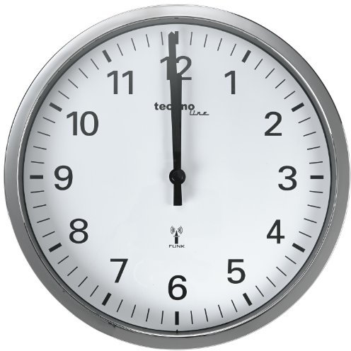 Technoline WT 8950 Horloge murale radio-pilotée Ø 30 cm (Chrome)