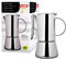 IBILI - Cafetera express Essential, 2 tazas, 100 ml, Acero Inoxidable, Apto para inducción