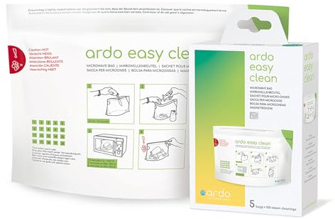 Ardo Easy Clean Mikrowellenbeutel – Zur Dampfreinigung von Stillzubehör und Fläschchen in der Mikrowelle – Für bis zu 100 Anwendungen – Inhalt: 5 Beutel