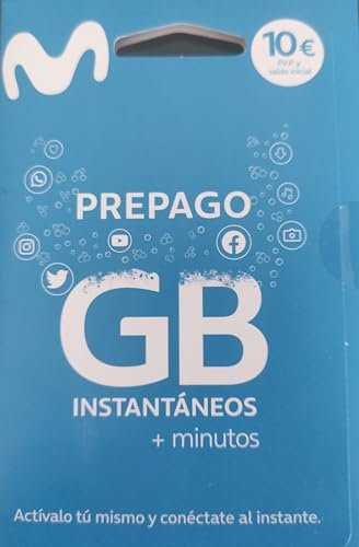 Scheda SIM Movistar telefonica prepagata con 10 Euro di Saldo (versione spagnola)