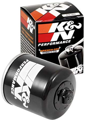 K&N Motorcycle Oil Filter: High Performance, Premium, Designed to be used with Synthetic or Conventional Oils: Fits Select Honda, Kawasaki, Polaris, Yamaha Vehicles,Black,KN-303