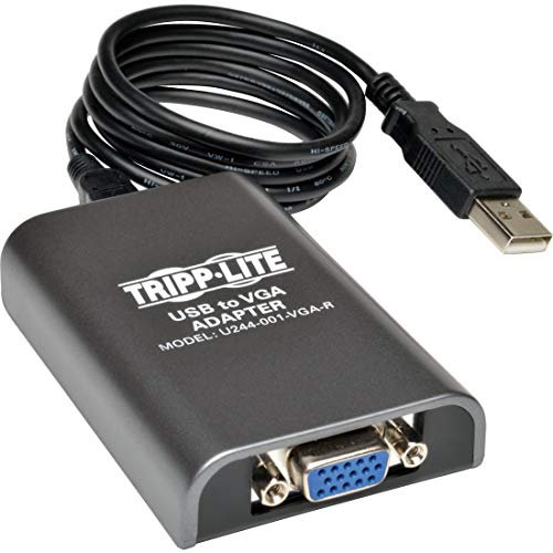 Tripp Lite Adaptador de USB 2.0 a VGA, 128MB - 1080P - Adaptadores gráficos USB (128MB - 1080P, USB Type-A, Masculino, 1920 x 1200 Pixeles, 1080p, Windows 7 Enterprise, Windows 7 Enterprise x64, Windows 7 Home Basic, Windows 7 Home Basic x64, Wind, Mac OS X 10.8 Mountain Lion, Mac OS X 10.9 Mavericks)