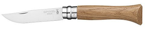 Opinel 2021 INOX Messer Erwachsene Eiche, N° 8, Eichenholz Braun