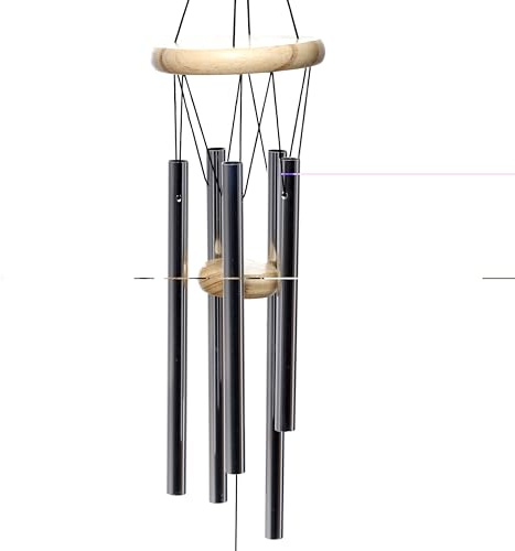 Puckator Wooden Wind mit Metallrohren 58cm Chime - WINDSPIELE