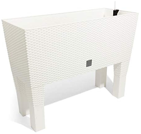 Maceta alta 72 L Prosperplast Rato case high de plástico en color Blanco, 65 (alto) x 80 (ancho) x 33 (profundo) cms