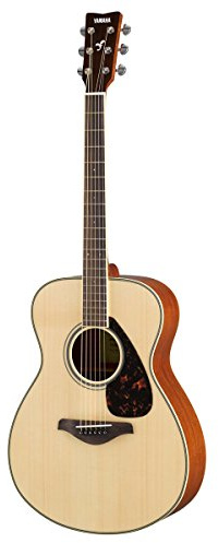 Yamaha FS820 Small Body Solid Top Acoustic Guitar, Natural, Concert