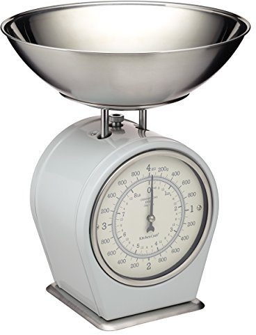 Living Scale Nostalgia 4kg grigia francese meccanici, mechanical, french grey, acciaio inossidabile