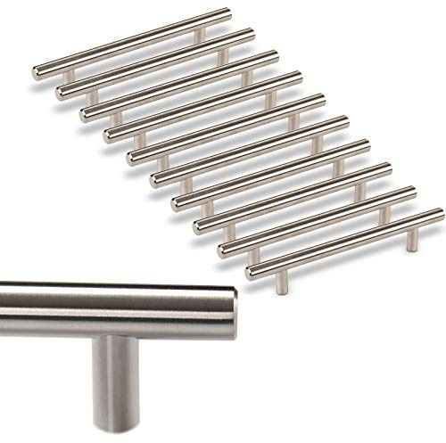 SOTECH 10 x Poignée de meuble G17 tube en acier inoxydable Ø 12 mm/BA 128 mm Poignées en forme de barre Poignées en forme de barre
