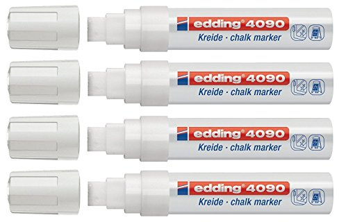 Edding Window-Marker 4090 Breit Weiss 4-15Mm Kreidemarker (4)