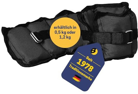 BEST SPORTING Gewichtsmanschetten 2er Set I 0,5kg oder 1,2kg I Gewichte für Beine und Arme beim Fitness, Joggen, Ausdauer, Krafttraining I Verstellbar mit praktischen Klettverschlüssen