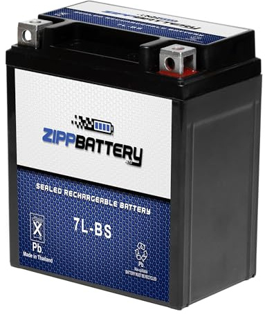 ZIPPBATTERY YTX7L-BS 12V 85 CCA AGM – Maintenance-Free 6Ah Battery for ATV, Motorcycle, Scooter, Jet Ski – T3 Nut & Bolt Terminal – Fits Honda Recon 250, Yamaha Breeze 125, Polaris Phoenix 200