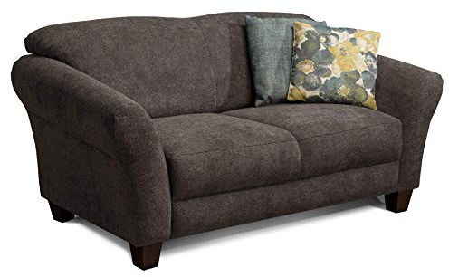 CAVADORE 2-Sitzer Gootlaand / Großes Sofa im Landhausstil / Mit Federkern / 163 x 89 x 84 / Dunkelgrau