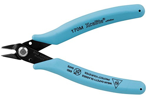 Xcelite 170M General Purpose Shearcutter, Diagonal, Flush Jaw, 5 Length, 3/4 Jaw length, Blue Grip