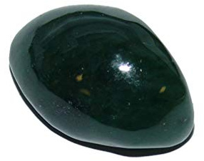 1 Stück Nephrit/Jade Trommelstein Handschmeichler gute Steinqualität und Polierung.(2898)