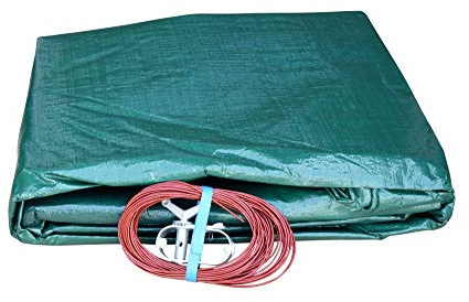 Lona con sujeción de candado para oval de piscina, 8.0 x 4.0 m