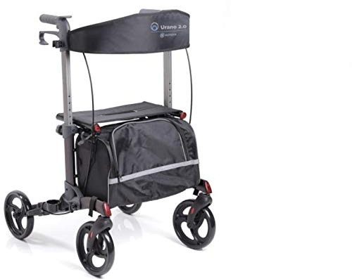 MOPEDIA - Klappbarer Rollator aus lackiertem Aluminium, 4 Räder, leicht abnehmbar.