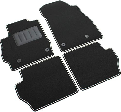 sprint02800 der Teppich Auto Fußmatten Teppiche rutschfeste schwarzem Rand Bi Absatzschoner verstärktes Gummi