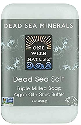 One With Nature Dead Sea Mineral Soap, Dead Sea Salt, 7-Ounces (Pack of 6)