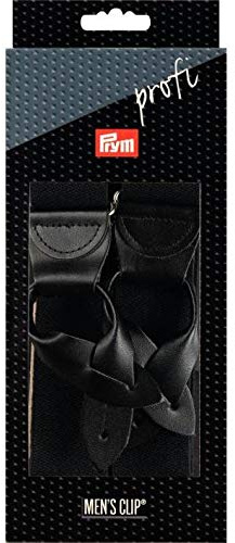 Prym Clip, Grey, XL 35 mm/125 cm, schwarz, Leinenoptik mit