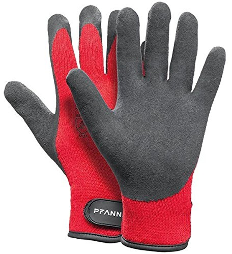 Pfanner Rot Skihandschuhe mit Winterfutter Ice-Grip für Männer, Outdoor-Handschuhe, Kaltwetter-Handschuhe