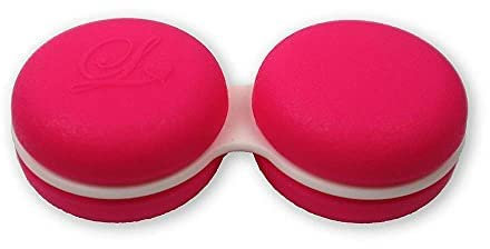 SPORTS WORLD VISION Custodia per lenti a contatto divertenti e carine in macaron - 1 pezzo, Rosso, Modern