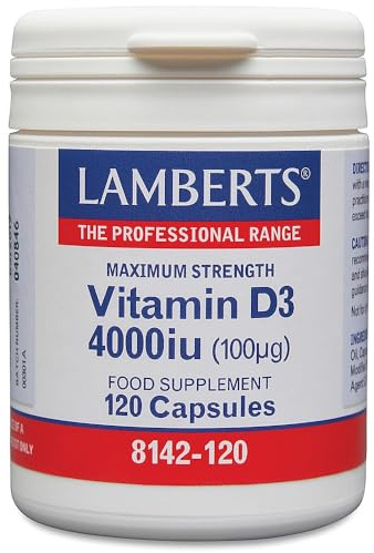 Lamberts Vitamin D3 4000iu (100ug) Maximum Strength 120 Capsules