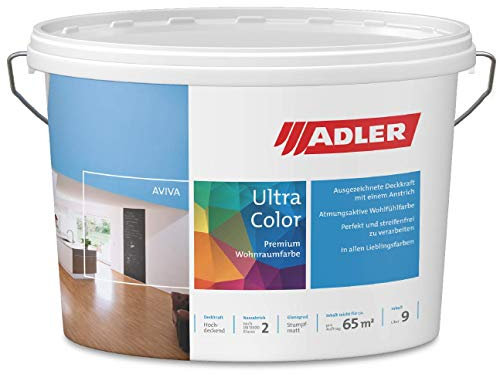 ADLER Ultra-Color Wandfarbe - erstklassige, matte Wand- & Deckenfarbe -Kinderlachen C12 035/1 hohe Deckkraft, Atmungsaktiv, Lösungsmittelfrei - Orange - 3 l - in 100+ Pastell Farbtönen